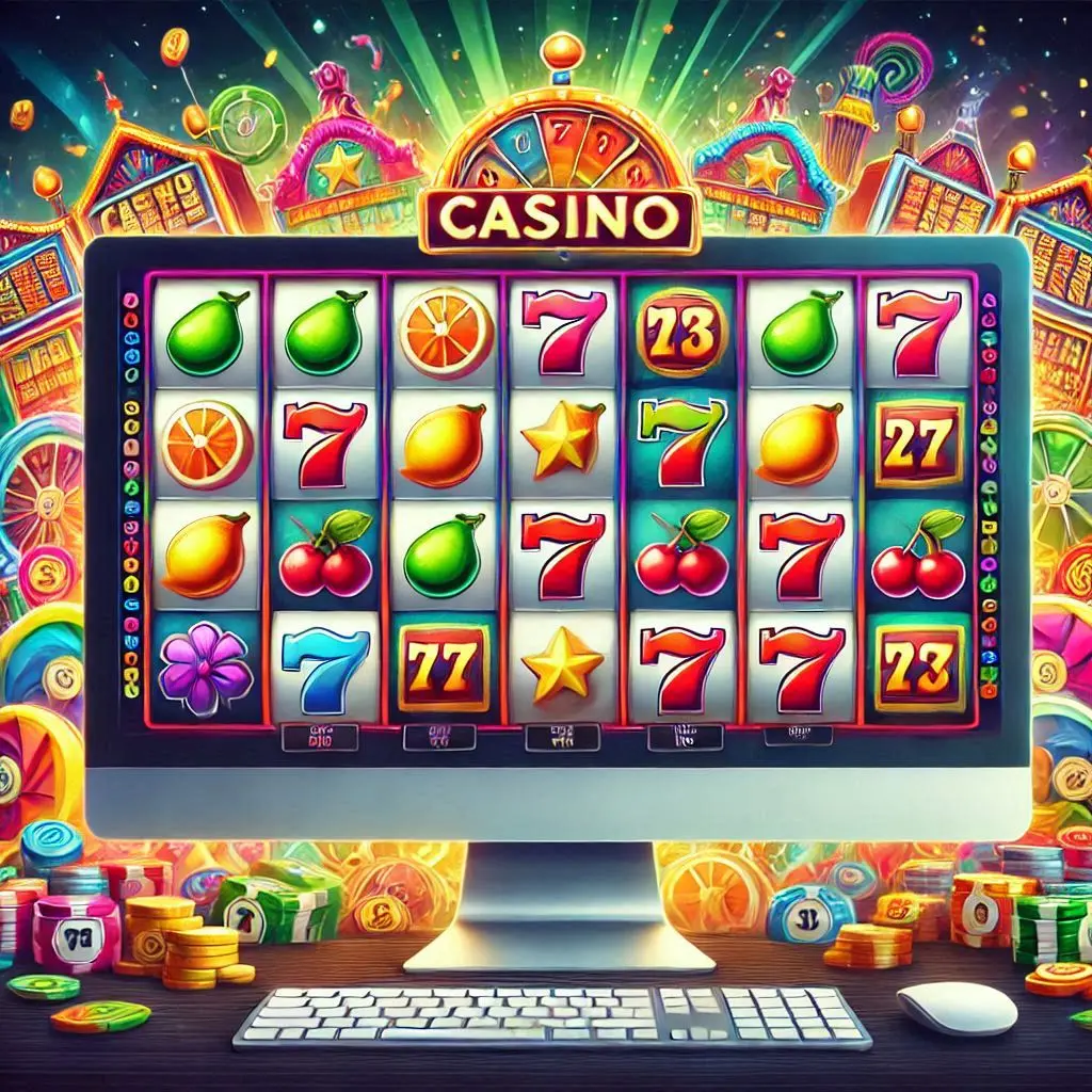 machines à sous de casino sur l'écran du moniteur LUCKY8 CASINO